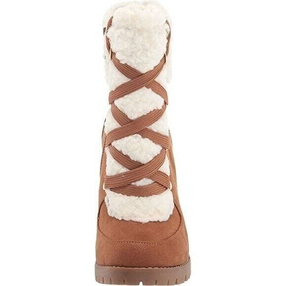BCBGeneration Paloma Ankle Boot NWOB Fashion Brown Suede Sherpa Lining Womens 9 - Picture 3 of 12